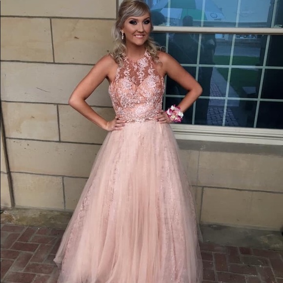 Alyce Paris 2 Piece Rose Gold Prom Dress - Picture 2 of 4